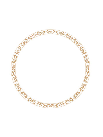 金色圆形原创手绘装饰元素