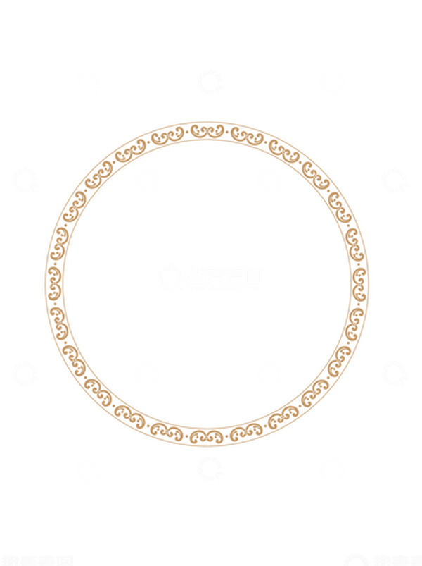 源文件下载【趣麦麦图】-金色圆形原创手绘装饰元素