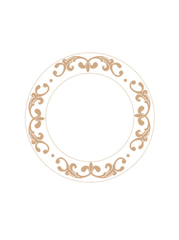 金色古典复古圆形装饰元素原创