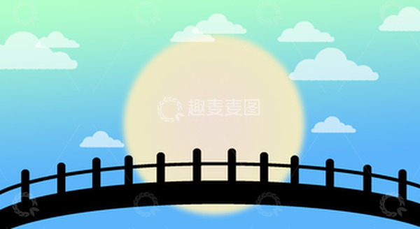源文件下载【趣麦麦图】七夕情侣背景情人节鹊桥相会