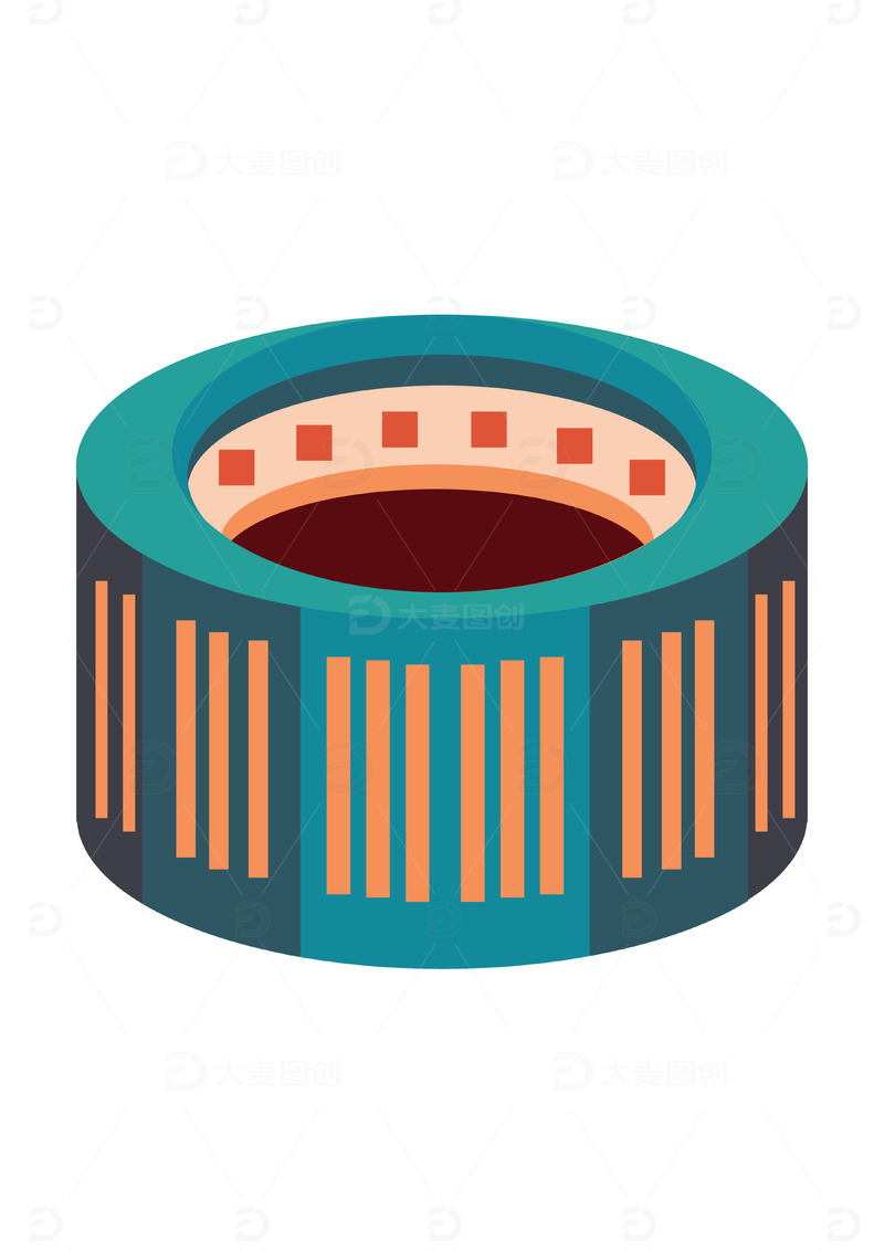 源文件下载【趣麦麦图】-欧洲西班牙斗兽场