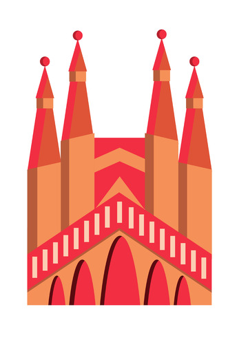 欧洲西班牙圣家堂教堂