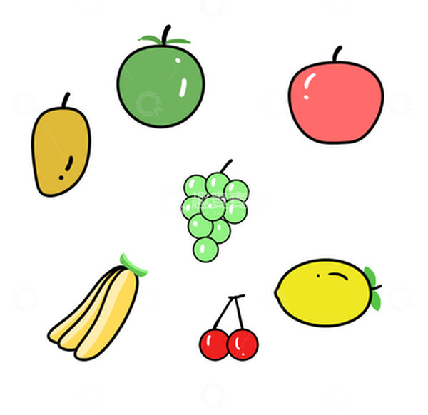 源文件下载【趣麦麦图】手绘夏季卡通水果PSD