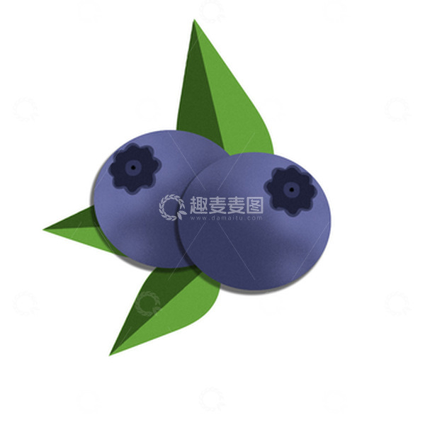 源文件下载【趣麦麦图】紫色卡通水果蓝莓