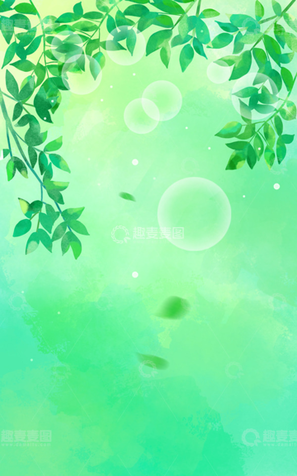 小清新夏季植物背景