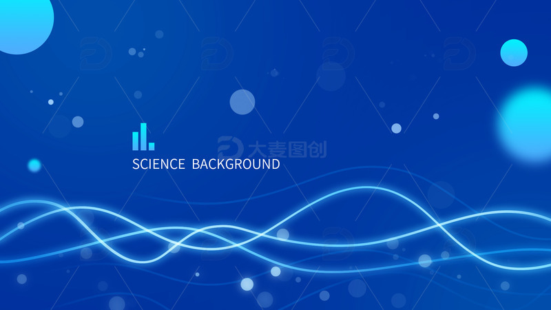 源文件下载【趣麦麦图】几何扁平简约蓝色渐变科技线条背景