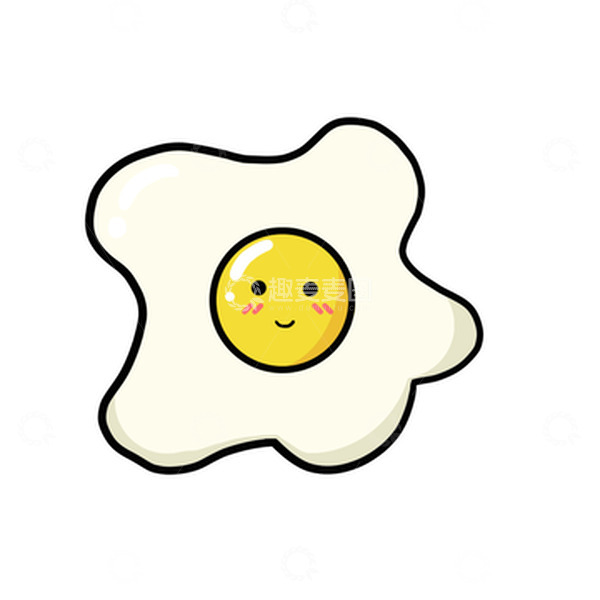 源文件下载【趣麦麦图】卡通鸡蛋荷包蛋煎蛋手绘图