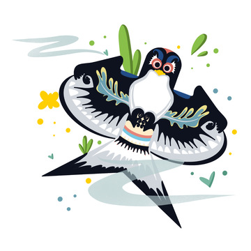 风筝传统非遗元素燕子风筝