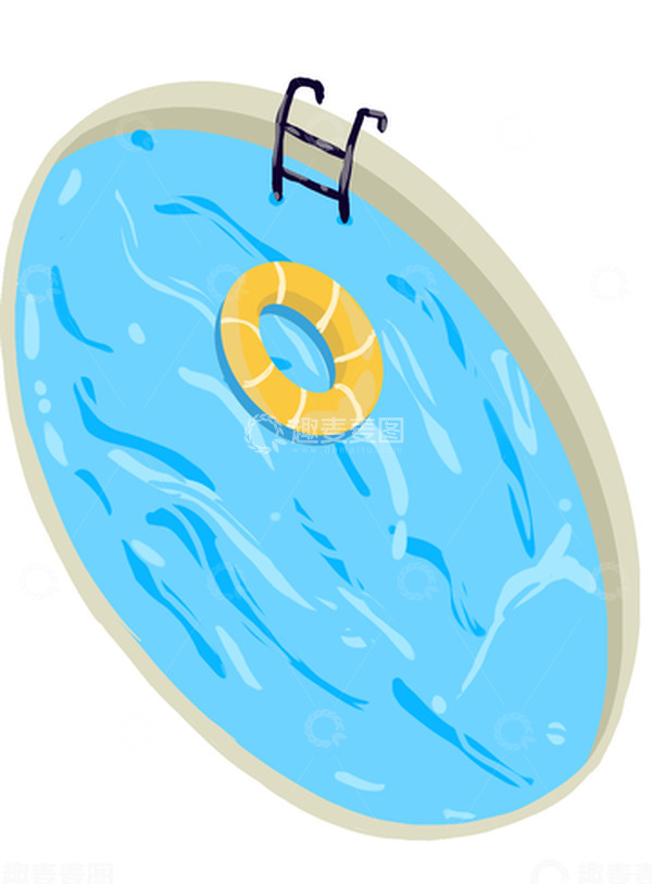 源文件下载【趣麦麦图】夏天大暑处暑清凉泳池游泳
