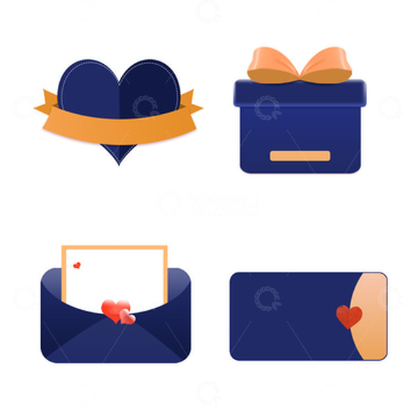 源文件下载【趣麦麦图】蓝色复古中秋节图标促销