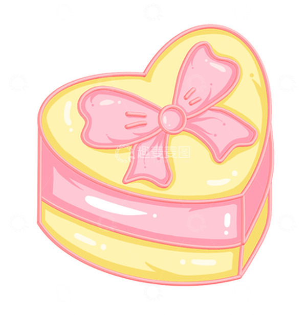 源文件下载【趣麦麦图】粉红色七夕情人节生日礼物礼品盒手绘素材