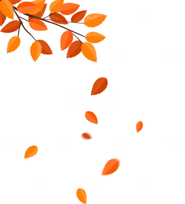 源文件下载【趣麦麦图】立秋落叶元素