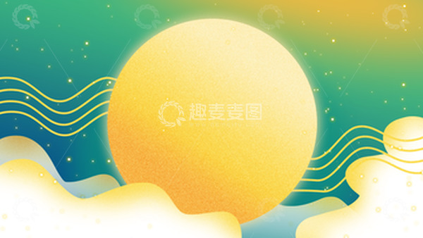 源文件下载【趣麦麦图】国潮中秋夜晚国潮海报背景