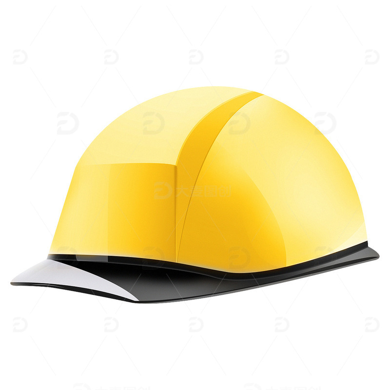 源文件下载【趣麦麦图】黄色安全帽暑假防护帽工头帽建筑