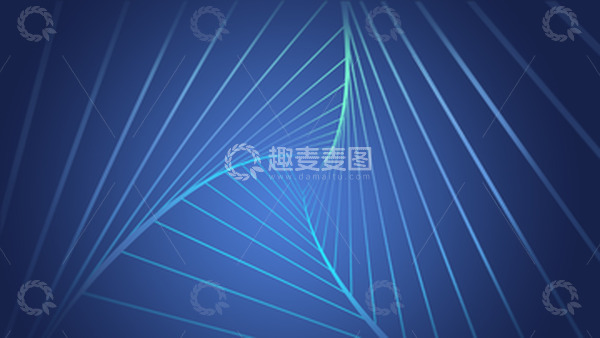 源文件下载【趣麦麦图】蓝色三角循环线条科技背景