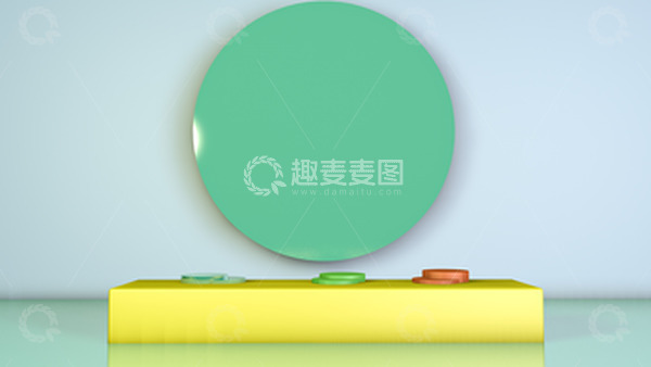 源文件下载【趣麦麦图】扁平风背景台子C4D