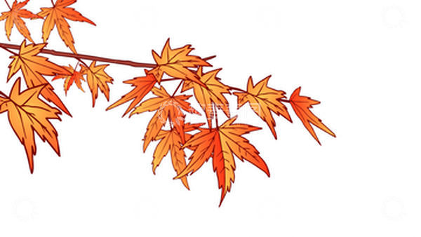 源文件下载【趣麦麦图】秋天立秋枫叶