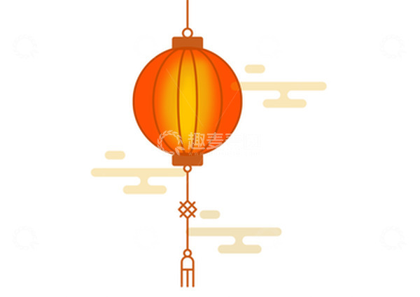 源文件下载【趣麦麦图】红色扁平风中秋灯笼手绘图