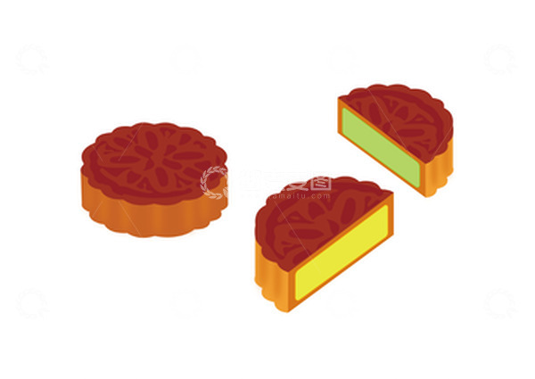 源文件下载【趣麦麦图】中秋节月饼矢量手绘图