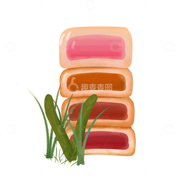 源文件下载【趣麦麦图】中秋小清新手绘月饼