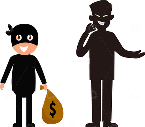 源文件下载【趣麦麦图】小偷坏人卡通人物插画