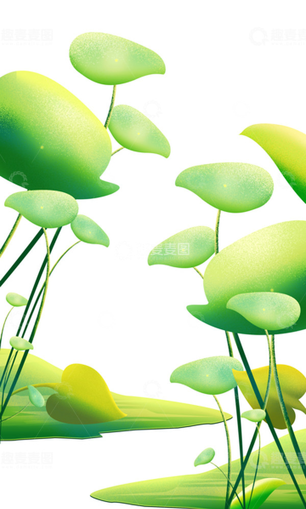 源文件下载【趣麦麦图】金色秋天节气立秋植物手绘图