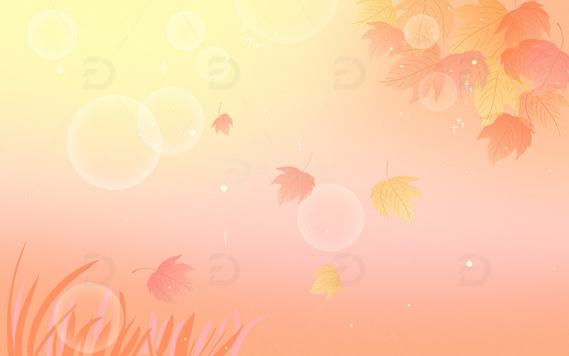源文件下载【趣麦麦图】唯美梦幻立秋背景