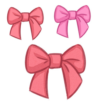 手绘卡通水彩蝴蝶结装饰PNG