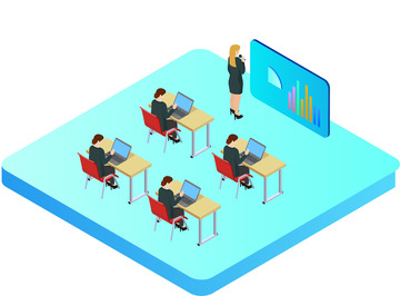 科技会议教室讲解培训教学