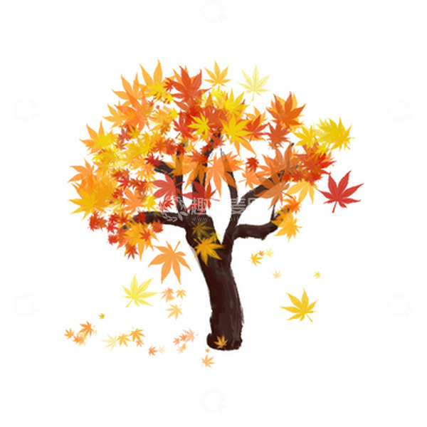 源文件下载【趣麦麦图】秋天枫树氛围元素