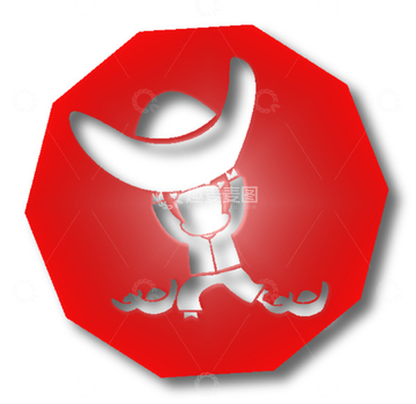 源文件下载【趣麦麦图】红色牛牛送财图