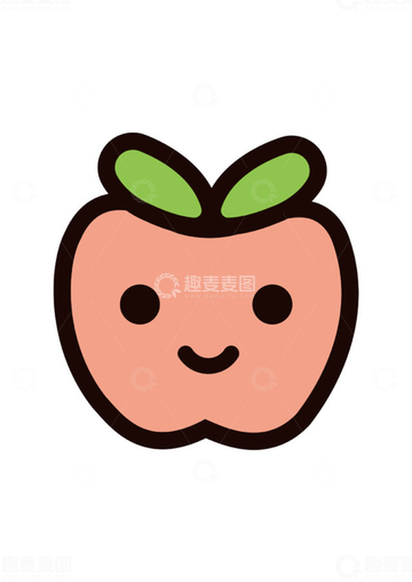 源文件下载【趣麦麦图】粉色可爱苹果