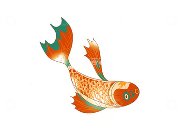 源文件下载【趣麦麦图】红色扁平风中秋鱼灯手绘图