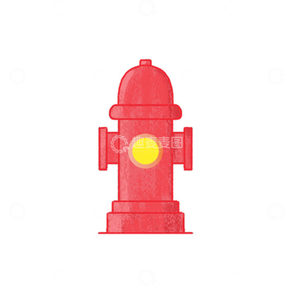 源文件下载【趣麦麦图】-卡通消防栓暑假安全防范手绘图