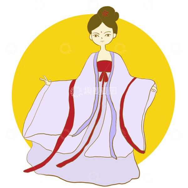 源文件下载【趣麦麦图】中秋节嫦娥奔月原创手绘元素