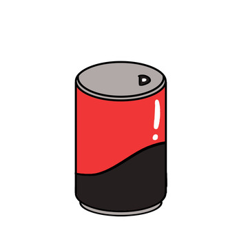 卡通可乐罐装饮料手绘图