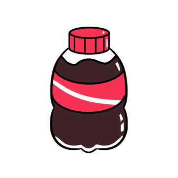 卡通可乐汽水肥宅快乐水手绘图