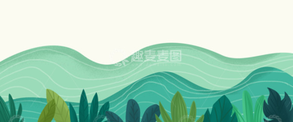 源文件下载【趣麦麦图】-绿色夏季郊游草坪背景插画背景