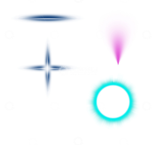 源文件下载【趣麦麦图】蓝色紫色光效光束效果元素