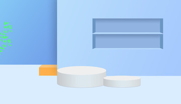 蓝色清爽空间背景海报PSD