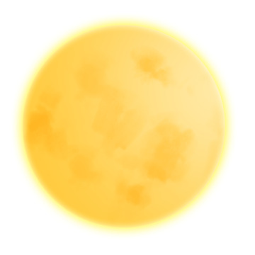 手绘中秋月亮圆月亮满月元素