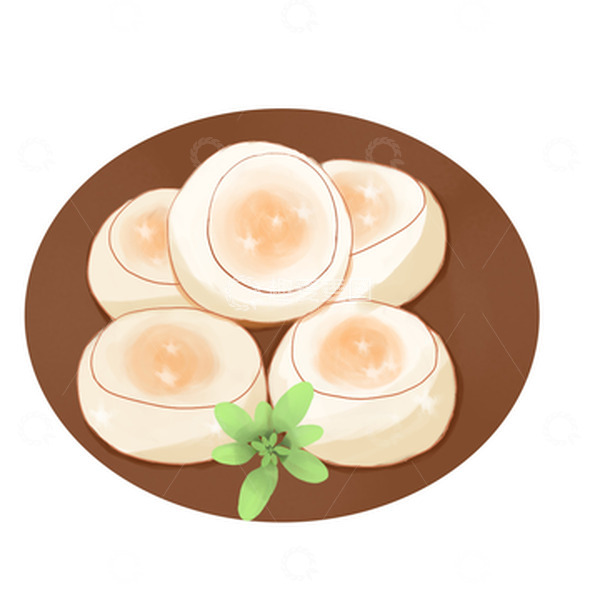 源文件下载【趣麦麦图】中秋苏式手绘月饼