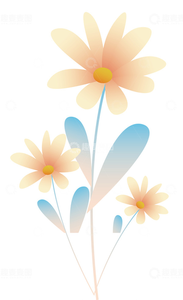源文件下载【趣麦麦图】小清新手绘花朵