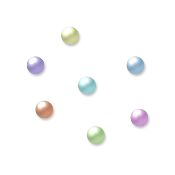 七彩珍珠免抠素材