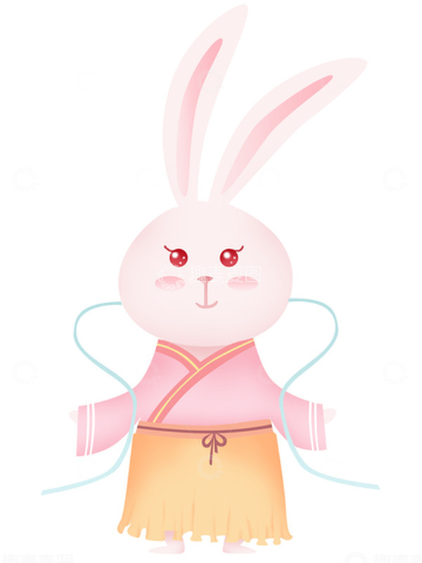 源文件下载【趣麦麦图】中秋节玉兔嫦娥奔月