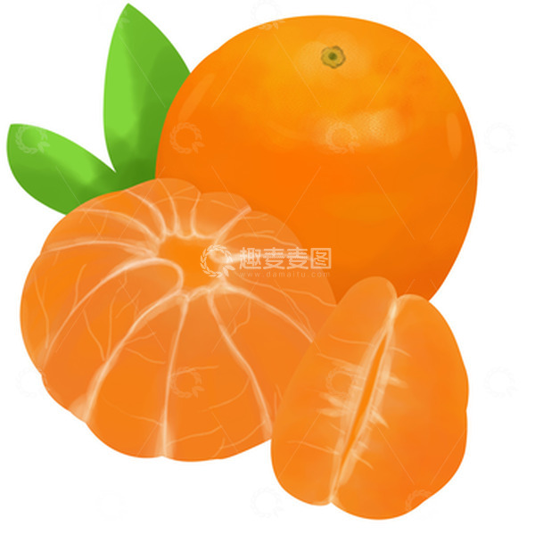 源文件下载【趣麦麦图】橙色秋天秋季水果橘子手绘