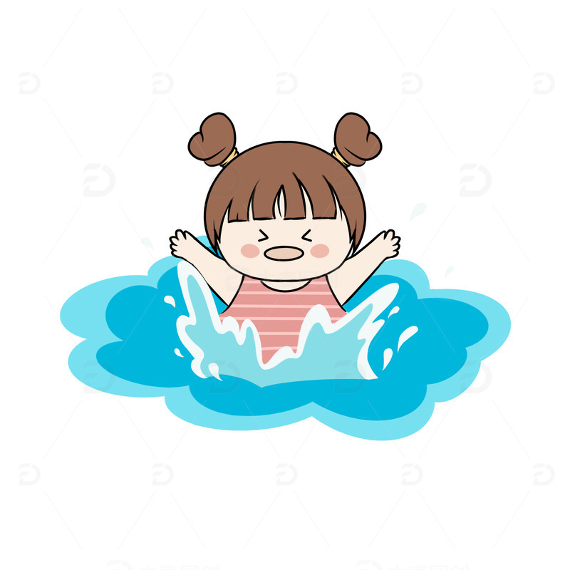 源文件下载【趣麦麦图】暑期防溺水安全矢量图