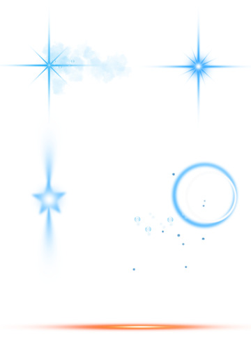 蓝色科技感光效元素