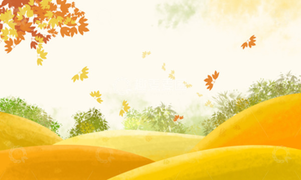 源文件下载【趣麦麦图】立秋秋天秋高气爽插画背景