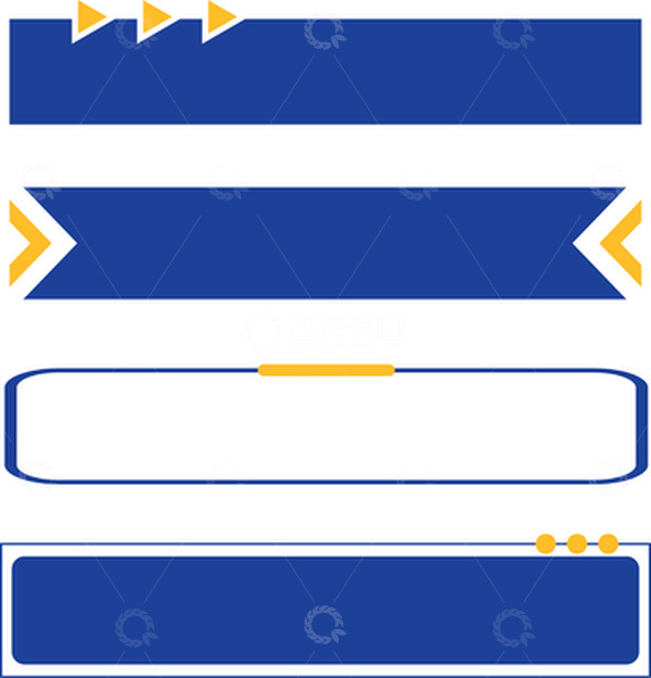 源文件下载【趣麦麦图】蓝黄色简约矢量文本框